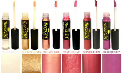 img: all six of our shine and sparkle lip gloss